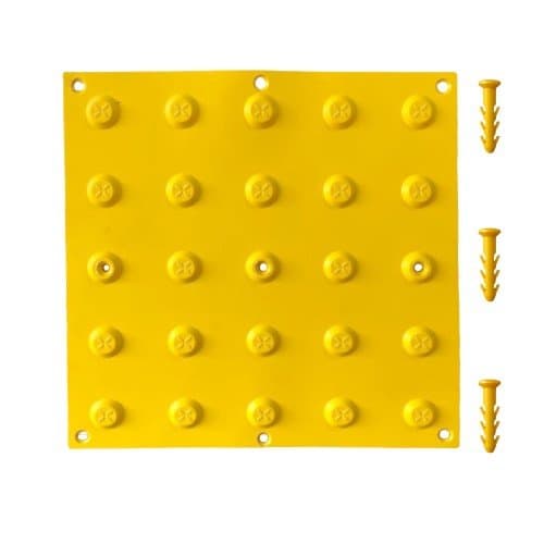 30x30 cm Sarı Termoplastik Poliüretan (TPU) Uyarıcı Yüzey (Ekonomik) + 5 Adet Kama Vida
