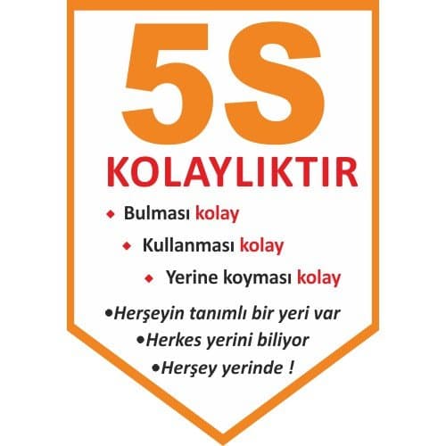 5S Kolaylıktır Levhası 25x35 cm