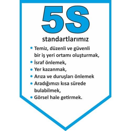 5S Standartlarımız Levhası 25x35 cm