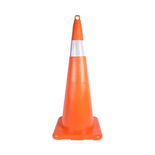 90 cm Kırılmaz Trafik Konisi  (Tek Reflektifli)