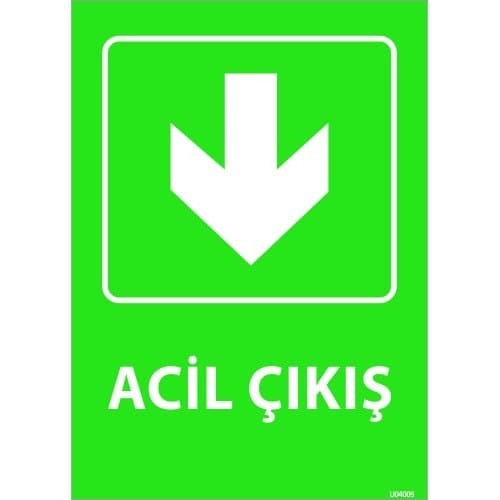 Acil Çıkış Levhası 25x35 cm