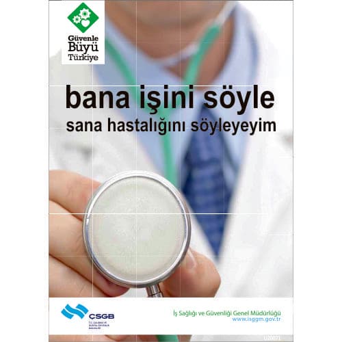 Bana İşini Söyle Sana Hastalığını Söyleyeyim Levhası 25x35 cm