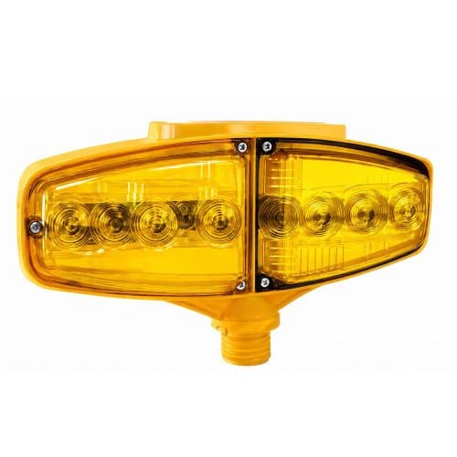 Çakar Flaşörlü Solar Lamba Sarı Led (17x30 cm)