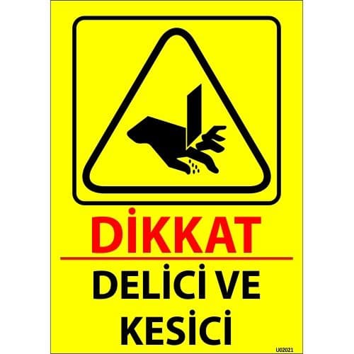 Dikkat Delici Ve Kesici Levhası 25x35 cm