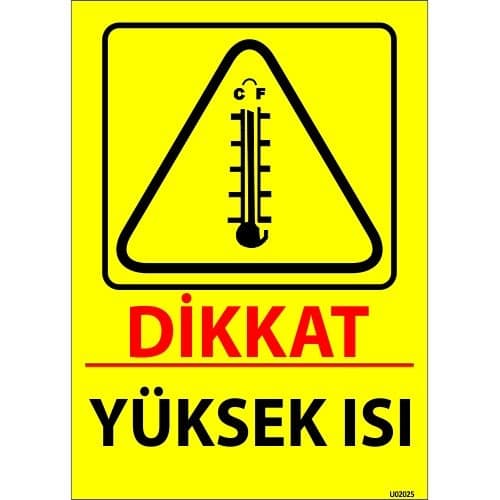 Dikkat Yüksek Isı Levhası 25x35 cm