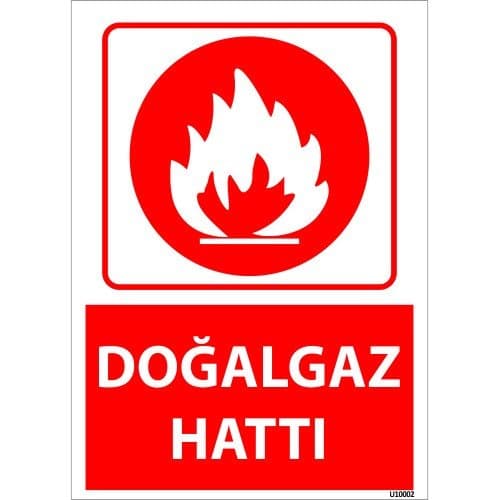 Doğalgaz Hattı Levhası 25x35 cm