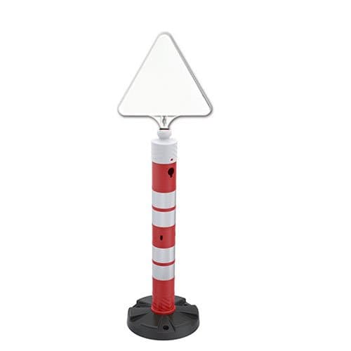 Dubalı Uyarı Dikme 110 MM Reflektifli + Üçgen Tabela