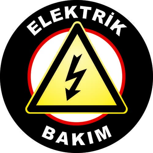 Elektrik Bakım Levhası 25x35 cm