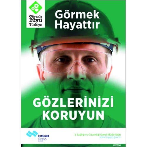 Görmek Hayattır Gözlerinizi Koruyun Levhası 25x35 cm