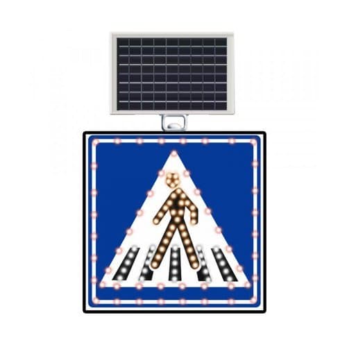 Güneş Enerjili (Solar) Ledli Mavi Yaya Geçidi 60x60 cm