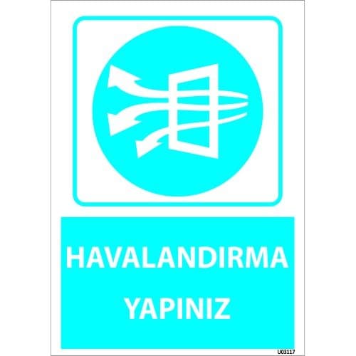 Havalandırma Yapınız Levhası 25x35 cm