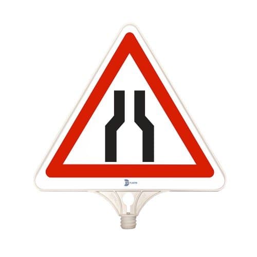 Her İki Taraftan Daralan Yol Tabelası (Tek Taraflı)