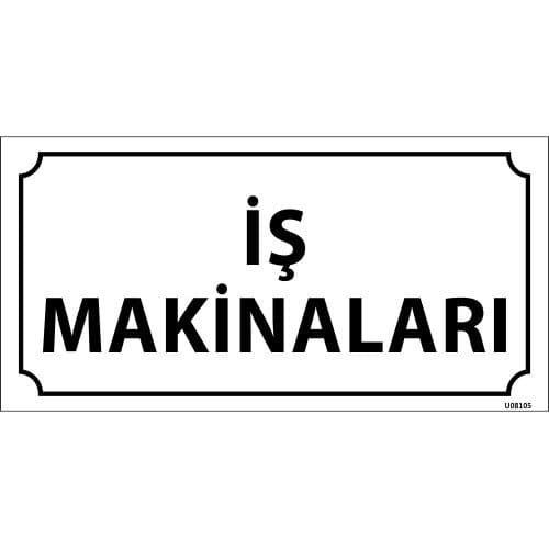 İş Makinaları Levhası 12x24 cm
