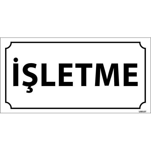 İşletme Levhası 12x24 cm