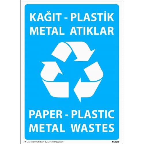 Kağıt-Plastik Metal Atıklar Levhası 25x35 cm