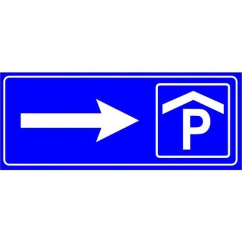 Kapalı Otopark Park Yeri Levhası Park Alanı Tabelası (Sağ)