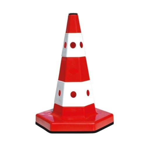 Kedi Gözlü Trafik Konisi 50 Cm (Ağirlikli 4 Kg)