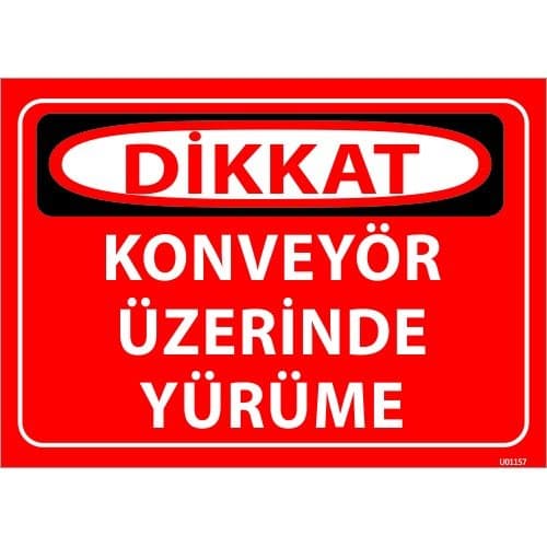 Konveyör Üzerinde Yürüme Levhası 25x35 cm