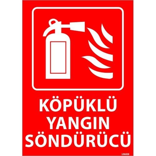 Köpüklü Yangın Söndürücü Levhası 25x35 cm