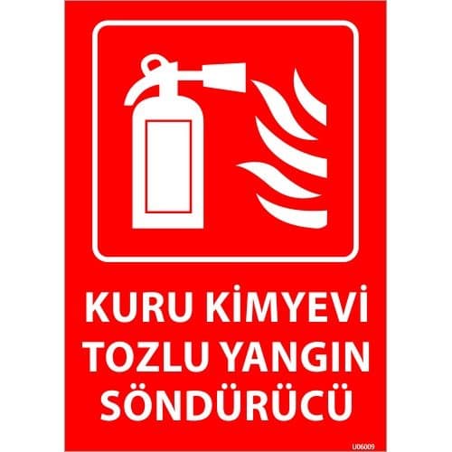 Kuru KimYevi Tozlu Yangın Söndürücü Levhası 25x35 cm