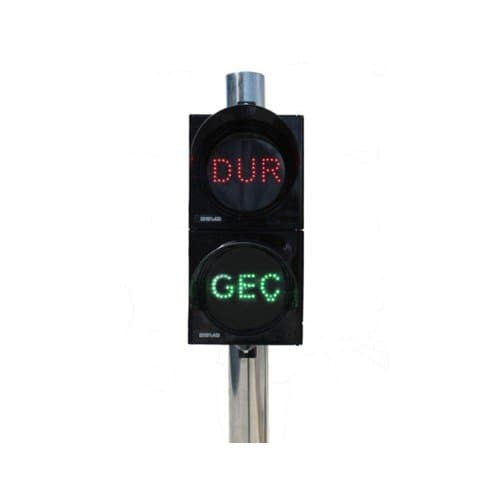 200 mm LED’li Dur / Geç Standart Siyah Sinyalizasyon