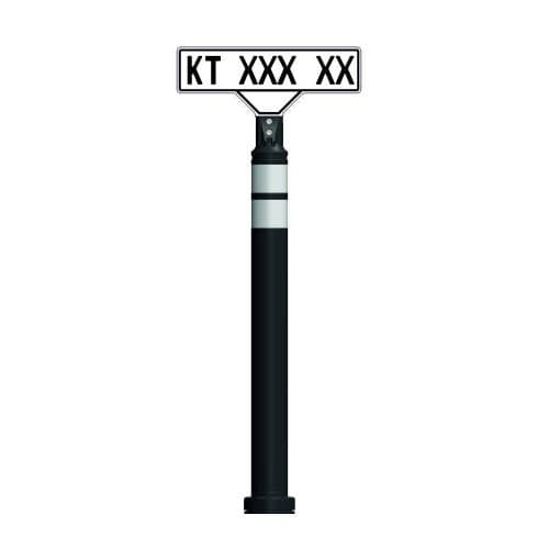 Levhalı Esnek Refüj Dubası 103 cm - Plakalık Levha (10x40 cm)