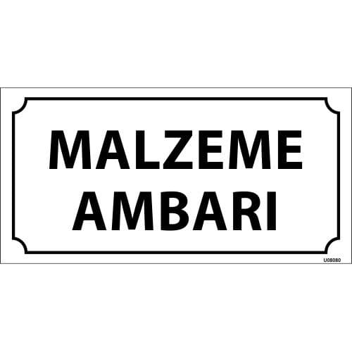 Malzeme Ambarı Levhası 12x24 cm