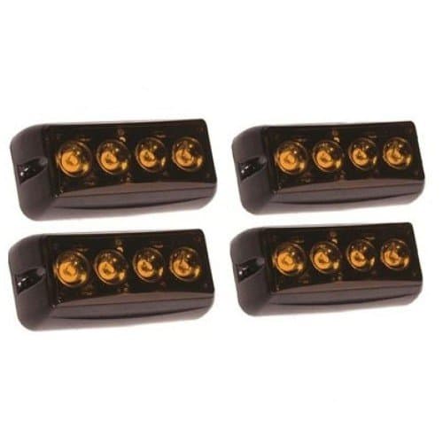 Panjur İkaz Lambası 4 Ledli Sarı (4 Adet)