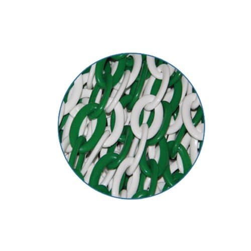 Plastik Zincir 6mm x 25 Metre Yeşil Beyaz
