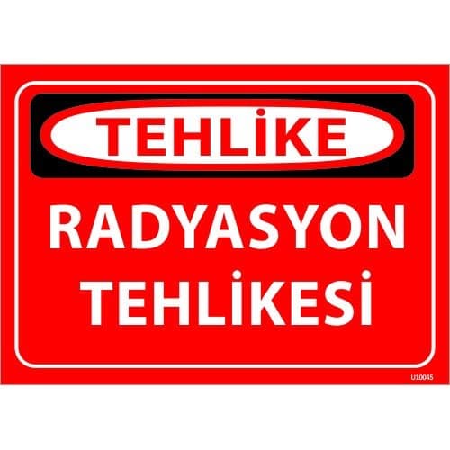 Radyasyon Tehlikesi Levhası 25x35 cm