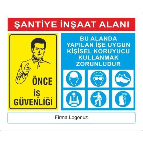 Şantiye İnşaat Alanı Levhası 25x35 cm