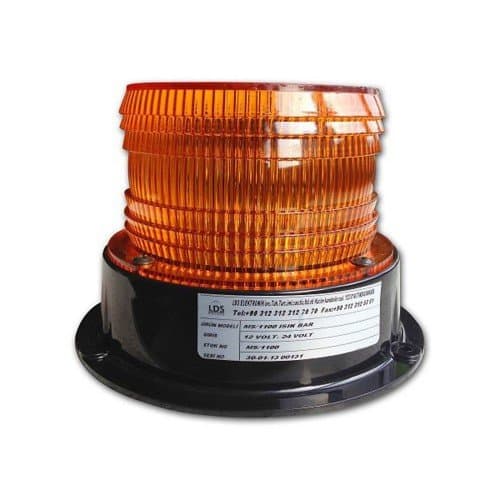 Silindirik İkaz Lambası Orta Boy 12 Adet Power Ledli  (Sarı)