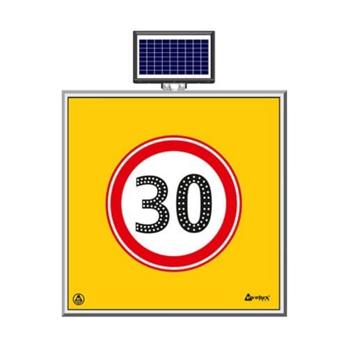 Solar Ledli Yol Bakim Levhasi(100X100Cm) 30 Kmh