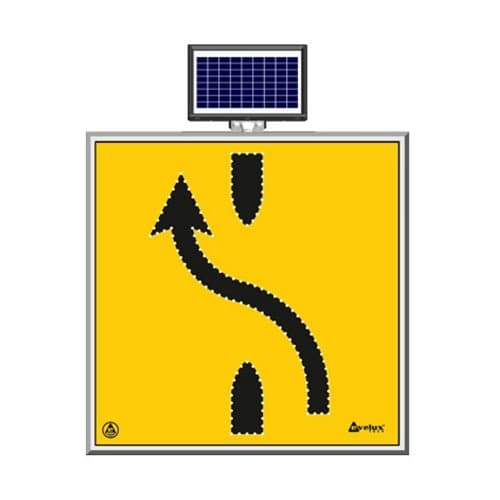Solar Ledli Yol Bakim Levhasi (100X100Cm) Sağ Yoldan Sol Yola