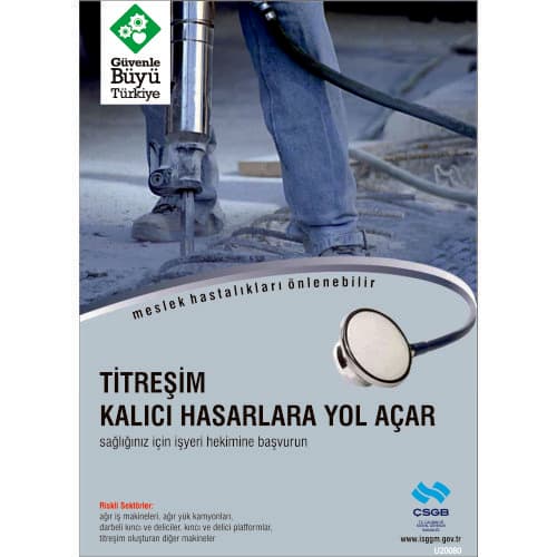 Titreşim Kalıcı Hasarlara Yol Açar Levhası 25x35 cm