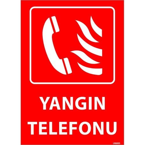 Yangın Telefonu Levhası 25x35 cm