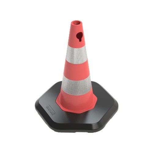 500mm Pvc Trafik Konisi- Pvc Ağırlıklı - Çift Reflektifli (Ecolight)