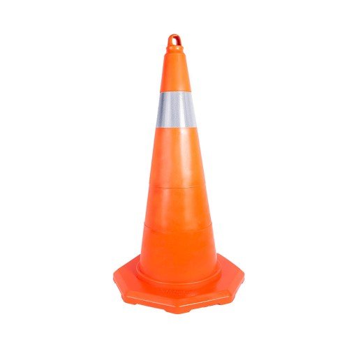 75 cm Kırılmaz Trafik Konisi 2,4 Kg (Tek Reflektifli)