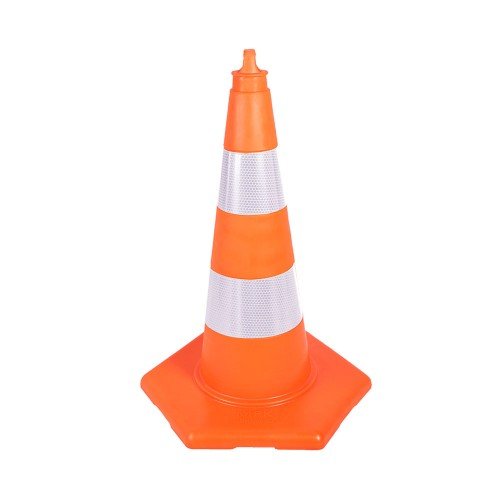 75 cm Kırılmaz Trafik Konisi 3,0 Kg (Çift Reflektifli)