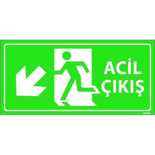 Acil Çıkış  Levhası 12x24 cm