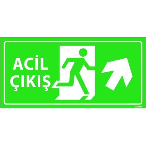 Acil Çıkış  Levhası 12x24 cm