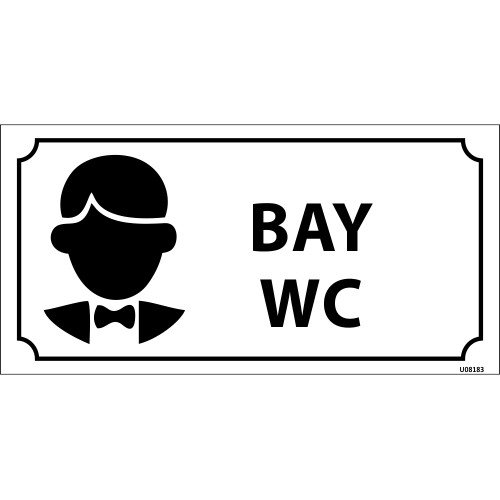 Bay WC Levhası 12x24 cm
