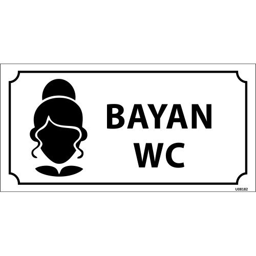 Bayan WC Levhası 12x24 cm