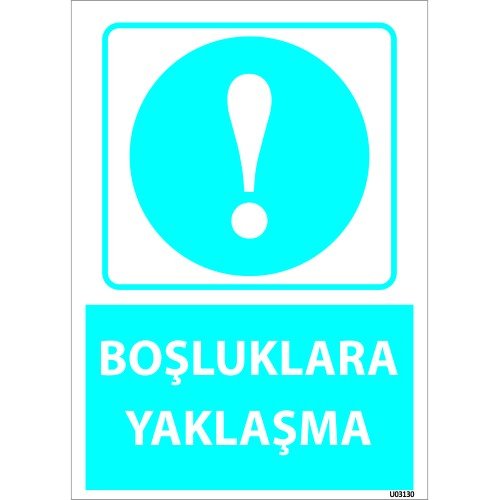 Boşluklara Yaklaşma Levhası 25x35 cm