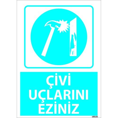 Çivi Uçlarını Eziniz Levhası 25x35 cm
