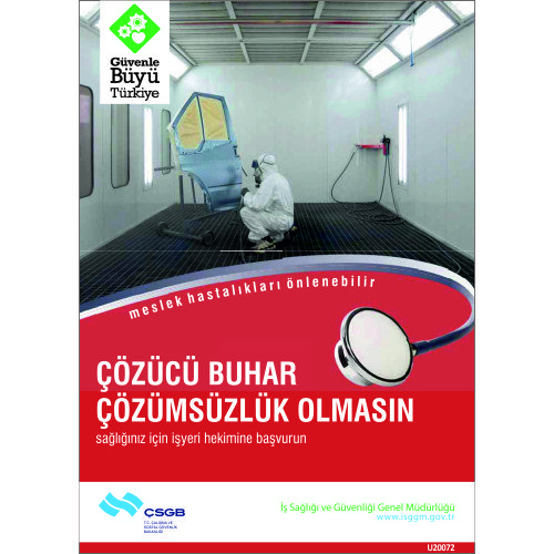 Çözücü Buhar Çözümsüzlük Olmasın Levhası 25x35 cm