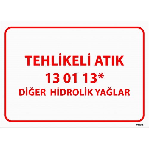 Diğer Hidrolik Yağlar Levhası 25x35 cm