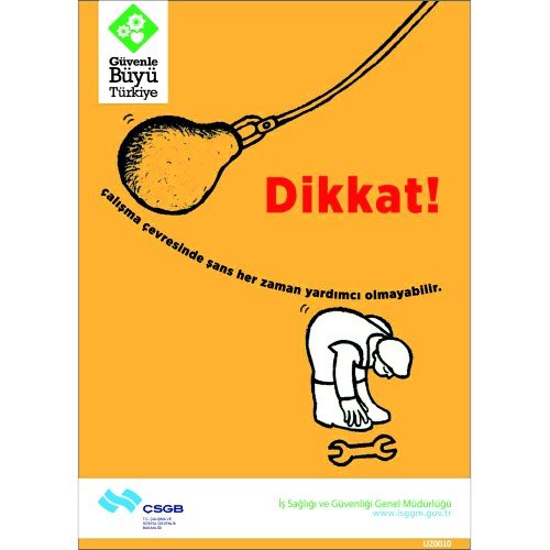Dikkat Çalışma Çevresinde Şans Her Zaman Yardımcı Olmayabilir Levhası 25x35 cm
