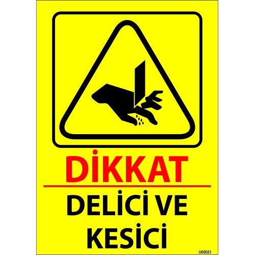Dikkat Delici Ve Kesici Levhası 25x35 cm