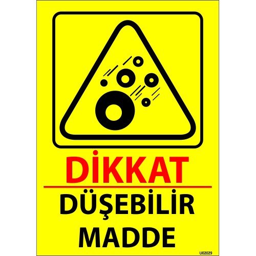 Dikkat Düşebilir Madde Levhası 25x35 cm